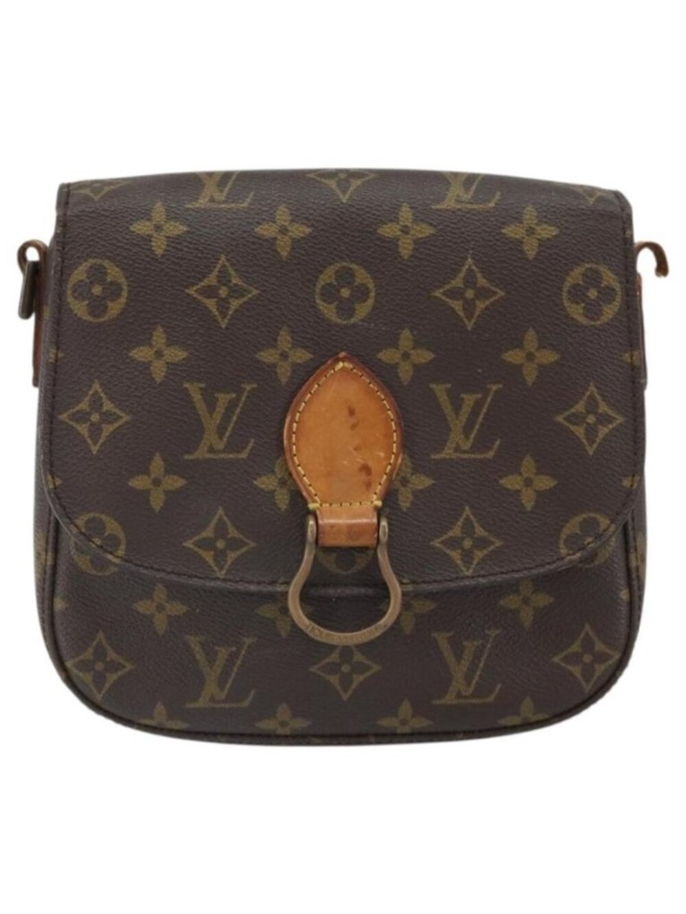 Authentic LOUIS VUITTON Monogram Saint Cloud MM Shoulder Bag M51243 LV - Picture 2 of 16
